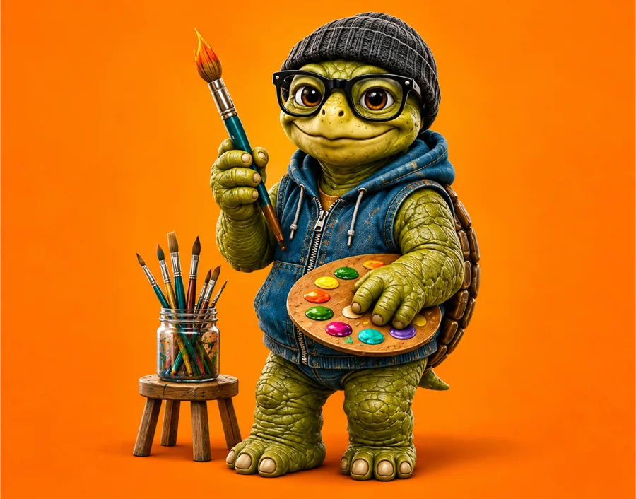 Drunken Turtle creative mascot artwork 5