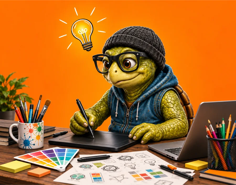 Drunken Turtle creative mascot artwork 11